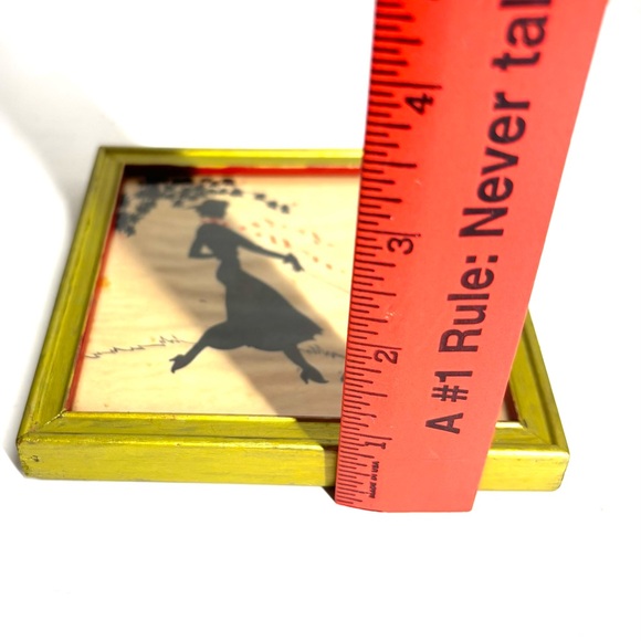 Antique Buzza Company Craftacres Silhouette Art Deco Framed Art from 1920s Rare! - Picture 13 of 13